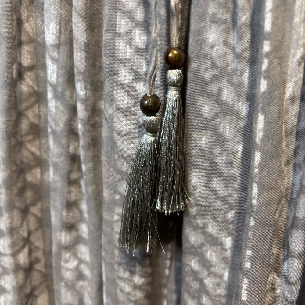 LASCANA for VENUS Boho Maxi Dress 100% Modal Tassel Tie XS - Picture 5 of 7